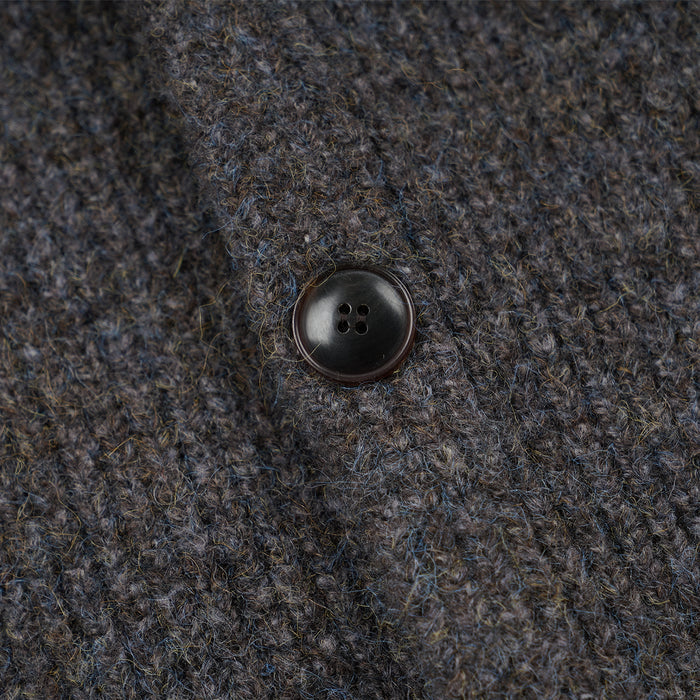 Frizmworks Brushed Wool Round Cardigan - Brown