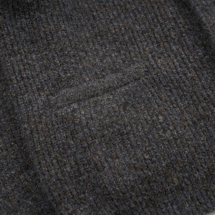 Frizmworks Brushed Wool Round Cardigan - Brown