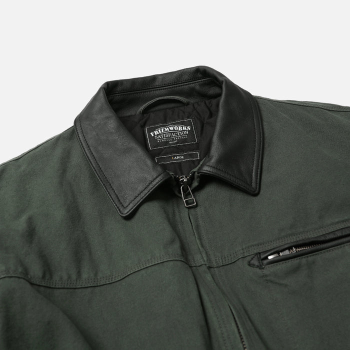 Frizmworks Heavy Canvas Destroyed Work Jacket - Olive