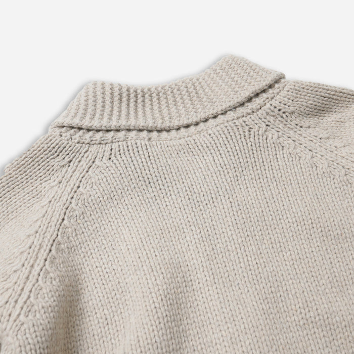 Frizmworks Heavy Cowichan Zip Cardigan - Oatmeal