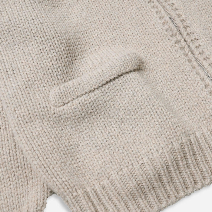 Frizmworks Heavy Cowichan Zip Cardigan - Oatmeal