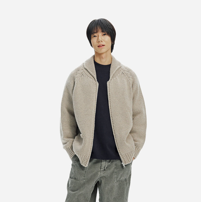 Frizmworks Heavy Cowichan Zip Cardigan - Oatmeal