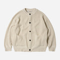 HEAVY WOOL ROUND CARDIGAN - DARY GREY - THE GREAT DIVIDE
