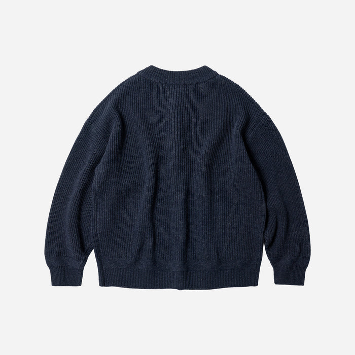Frizmworks Heavy Wool Round Cardigan - Indigo