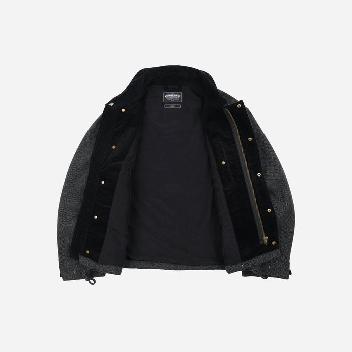 Frizmworks Herringbone Wool Hunting Jacket - Grey Black