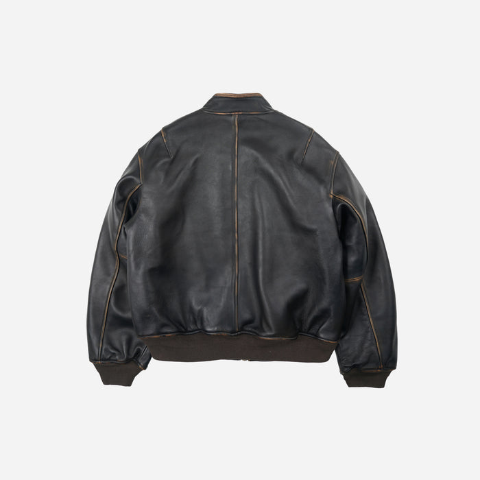 Frizmworks Lambskin Flight Jacket - Washed Brown