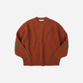 Frizmworks Patch Round Pullover Knit - Brick