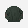 Frizmworks Patch Round Pullover Knit - Forest Green