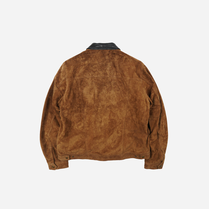 Frizmworks Suede Storm Trucker Jacket - Whiskey