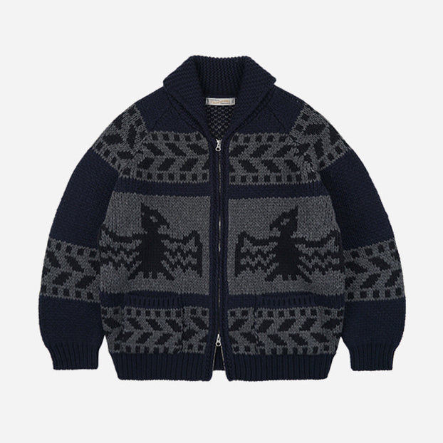 Frizmworks Thunderbird Cowichan Cardigan - Navy