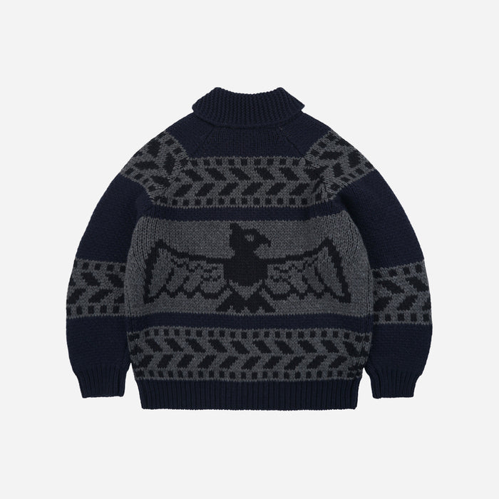 Frizmworks Thunderbird Cowichan Cardigan - Navy