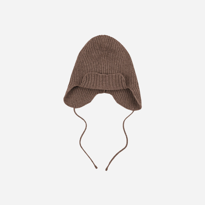 Frizmworks Wool Earflap Knit Beanie - Cocoa