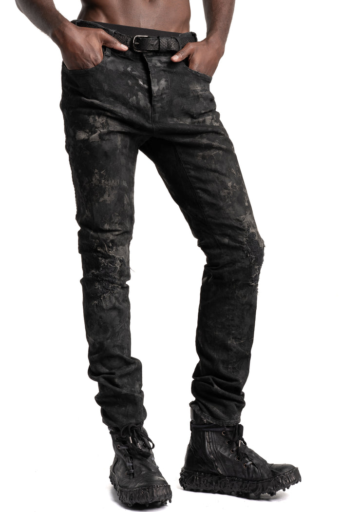 D.Hygen | SS26 - Garment-Dyed Stretch Denim Straight Slim Pants, ST107-0426S