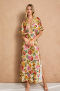 Gift Of Love Lace Blouson Maxi Dress