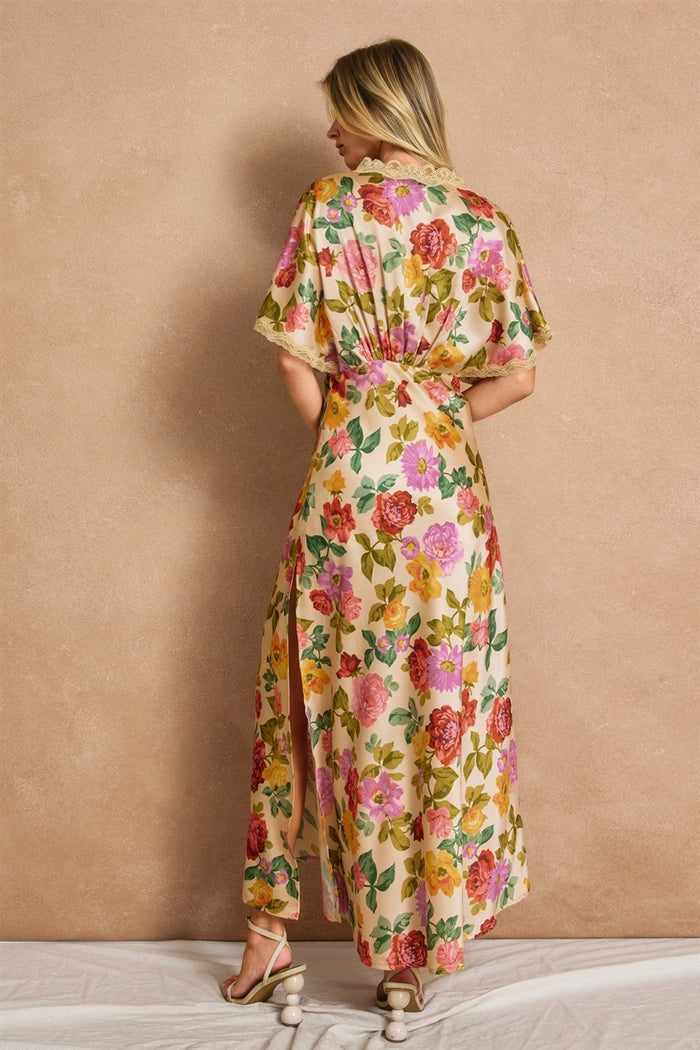 Gift Of Love Lace Blouson Maxi Dress
