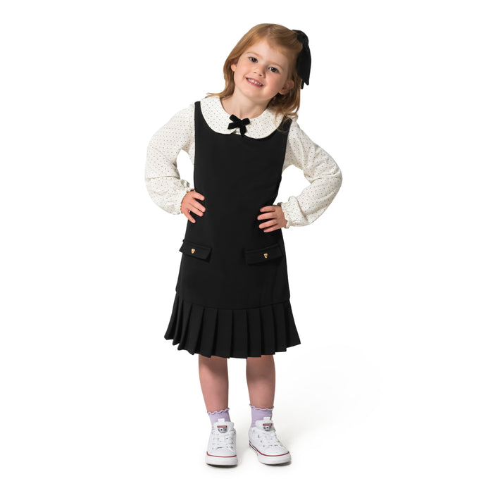 Girls' Dress, Top And Bow Set