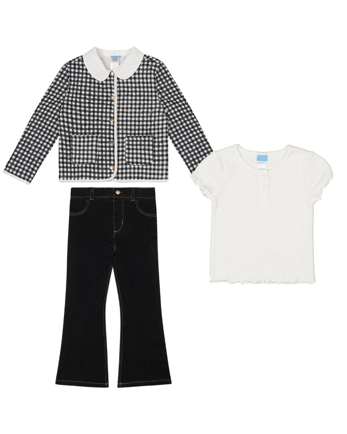 Girls' Top, Pant And Jacket Set