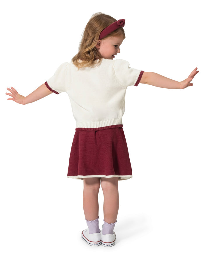 Girls' Top, Skirt And Headband Set