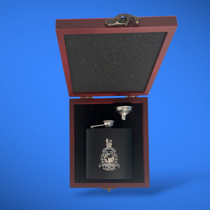Globe & Laurel Black Hip Flask
