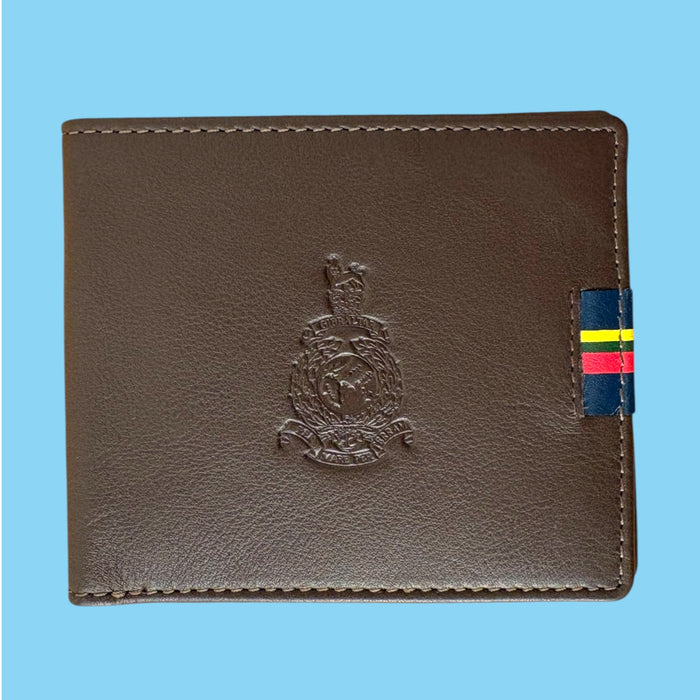 Globe & Laurel Embossed Leather Wallet - BROWN