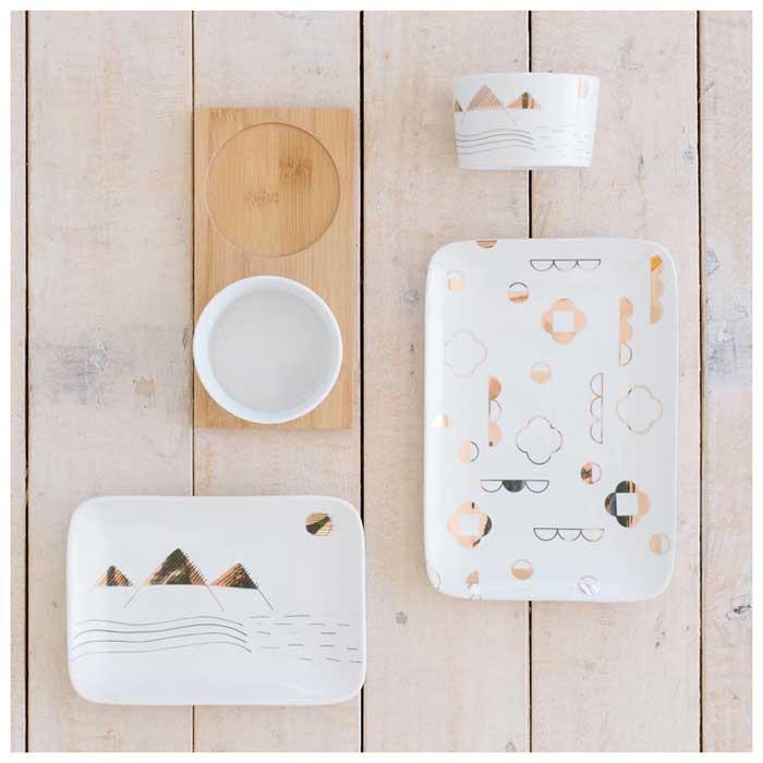 George & Co Gold Alpine Tray Set | Koop.co.nz