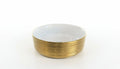 Gold and White Round Basin