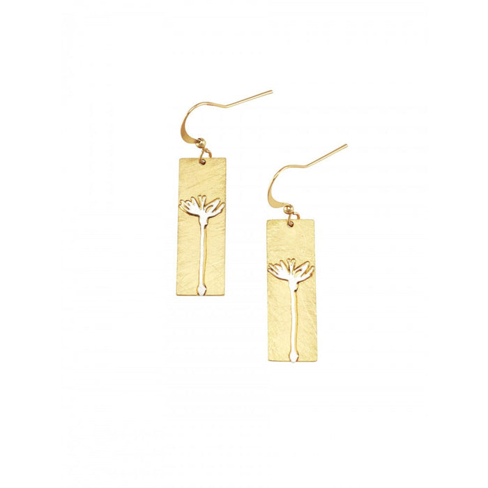 Tiger Tree Gold Botanical Earrings | Koop.co.nz