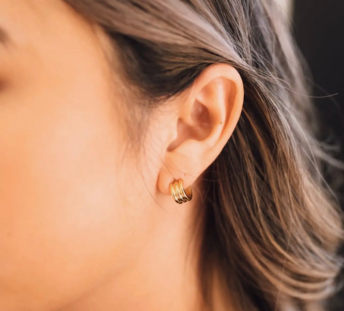 Gold Huggie Earrings