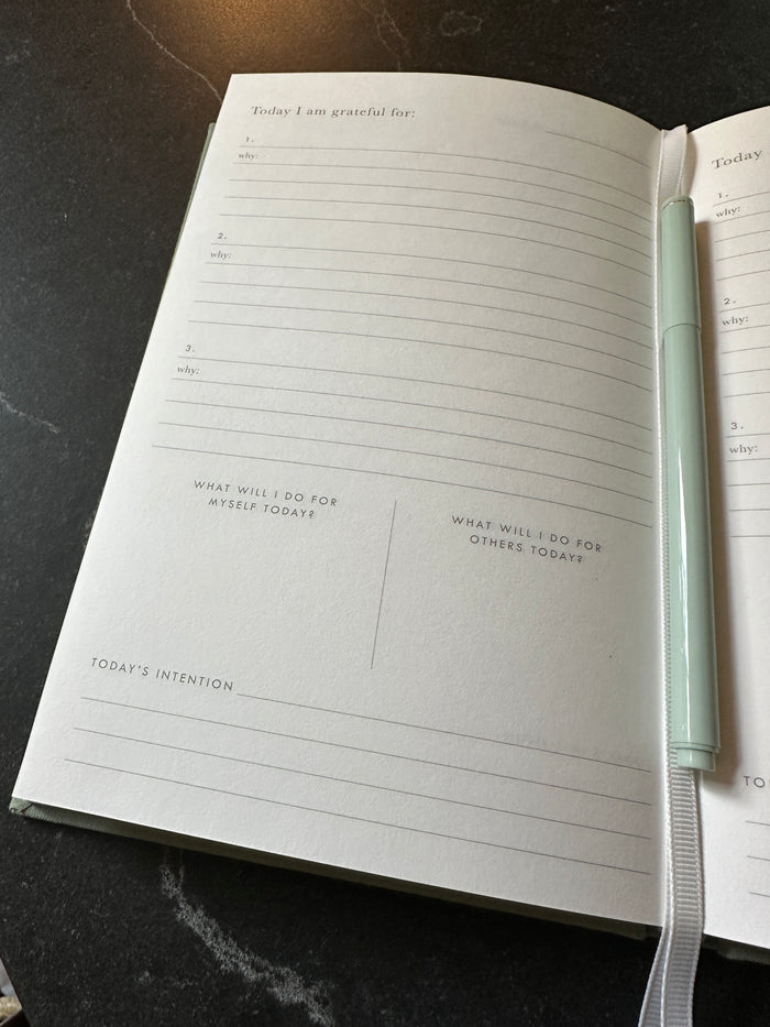 Gratitude Journal, Pen, and Bookmark Box