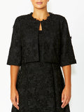 Women's Lace Cropped Jacket in Black | Greta