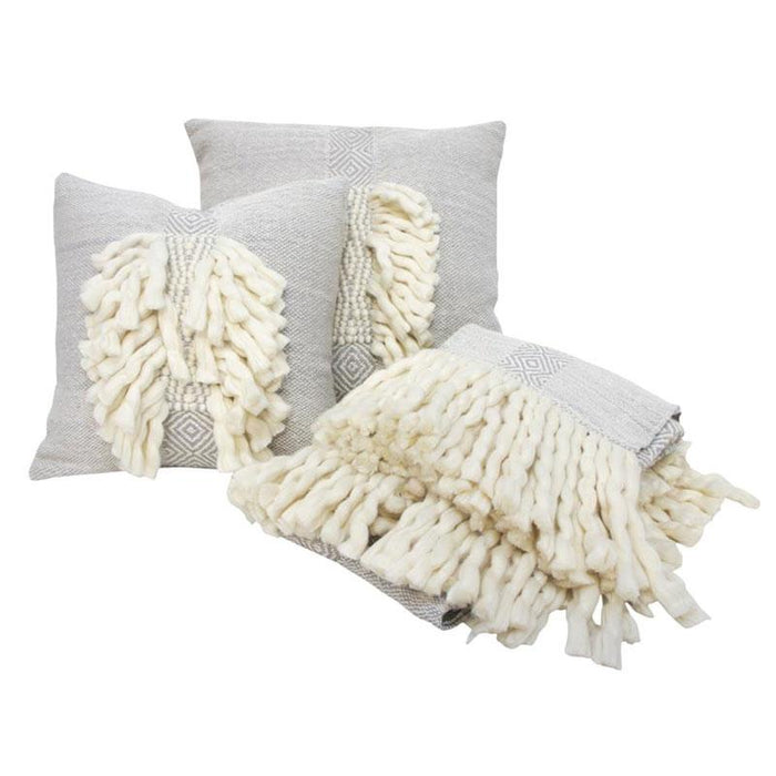 Banyan Home Grey Zara Cushion (55cm) | Koop.co.nz