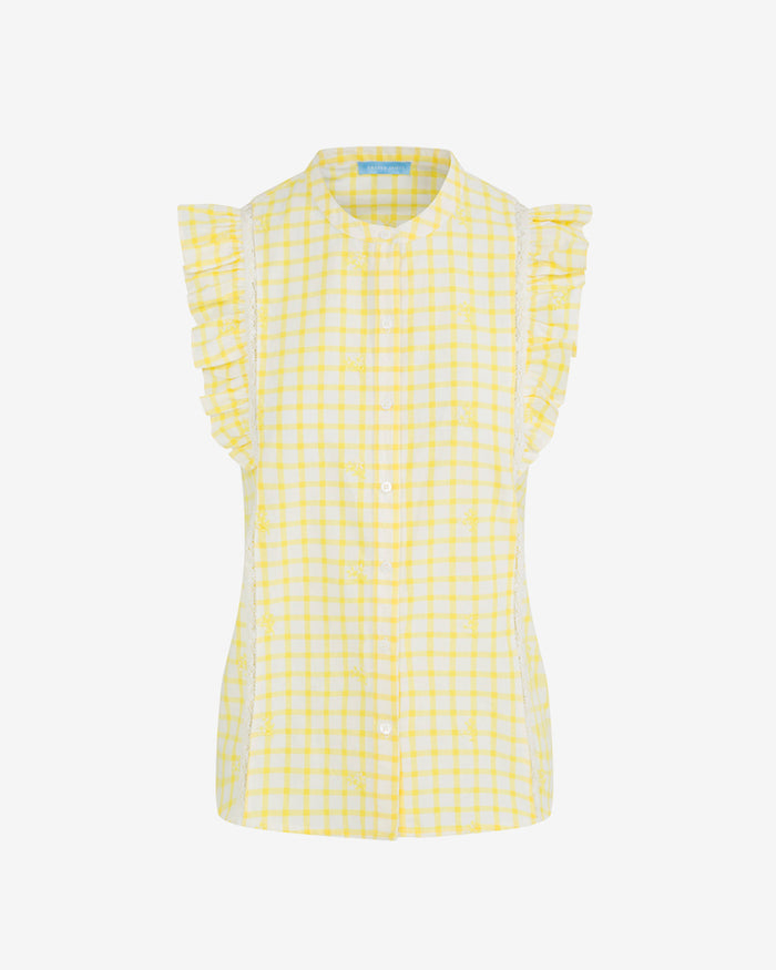 Grid Print Top