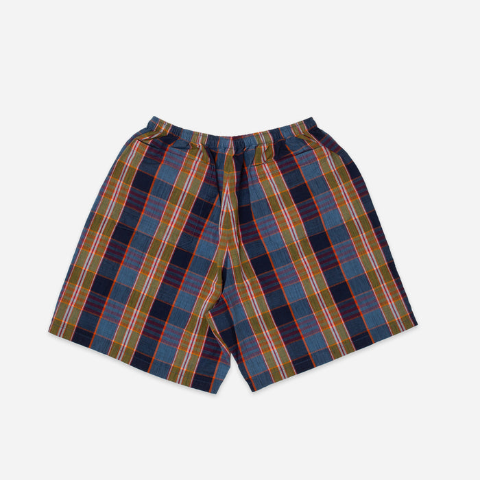 GYM MADRAS SHORTS - RED/GREEN-MIX