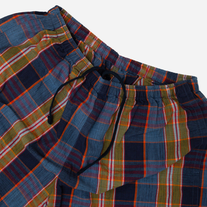 GYM MADRAS SHORTS - RED/GREEN-MIX