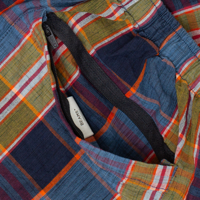 GYM MADRAS SHORTS - RED/GREEN-MIX