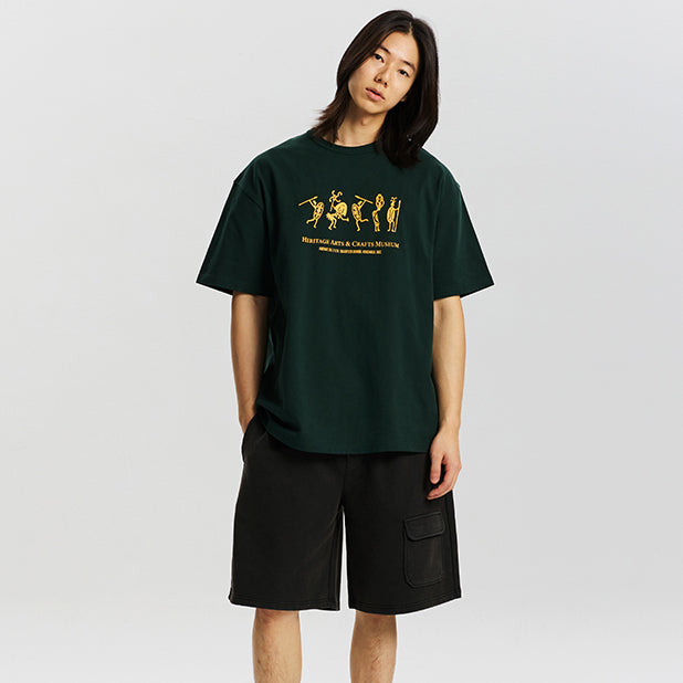 HACM SOUVENIR HALF T-SHIRT - GREEN