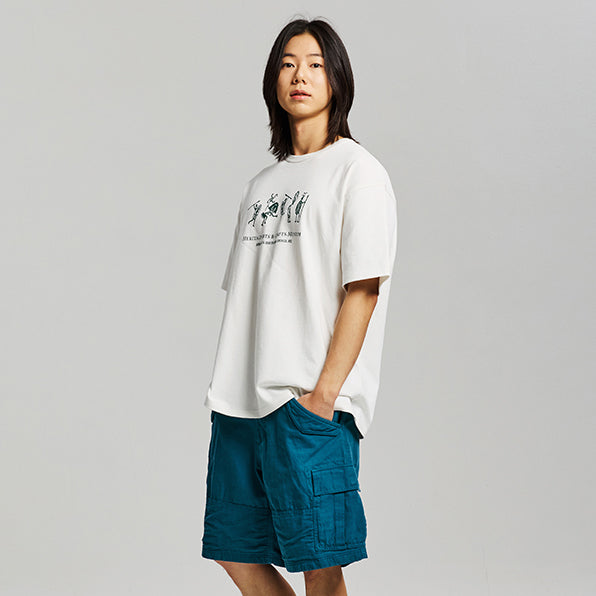 HACM SOUVENIR HALF T-SHIRT - WHITE