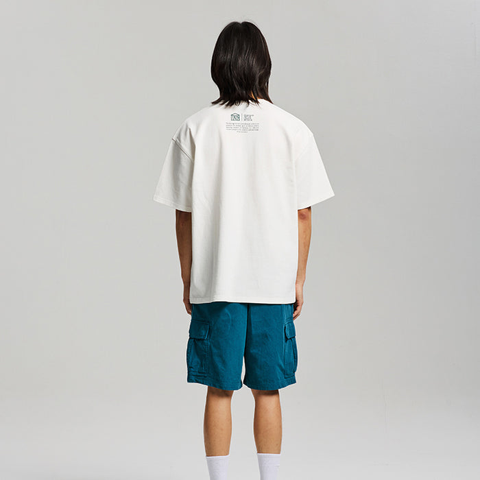 HACM SOUVENIR HALF T-SHIRT - WHITE
