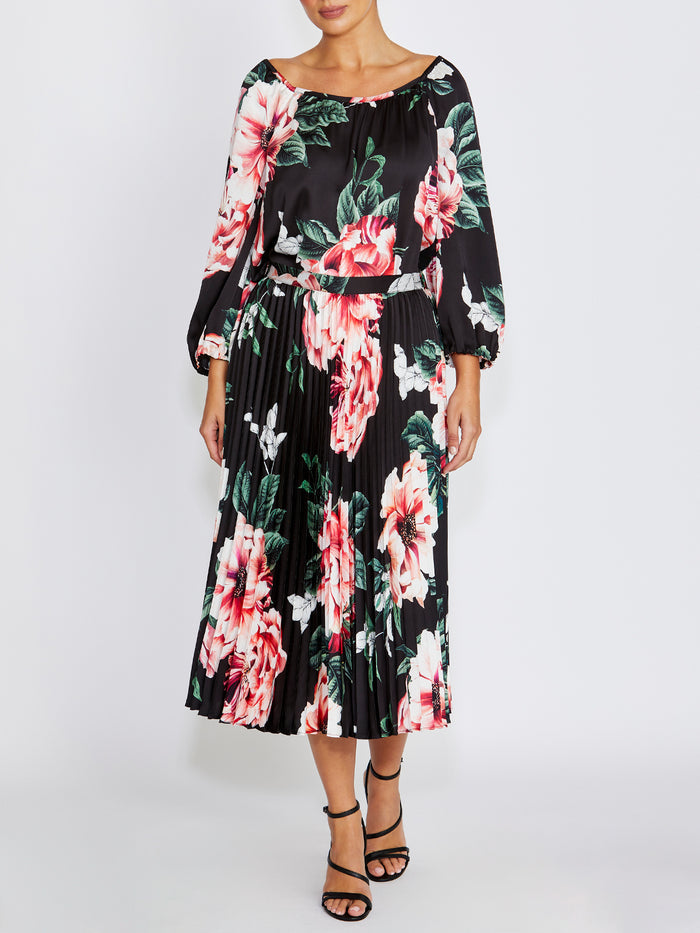 Hadley Floral Pleated Skirt