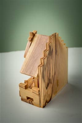 Handcrafted Olive Wood One-Piece Nativity – 4” | Made in Bethlehem