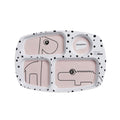 Done By Deer Happy Dots Compartment Plate – Powder | Koop.co.nz