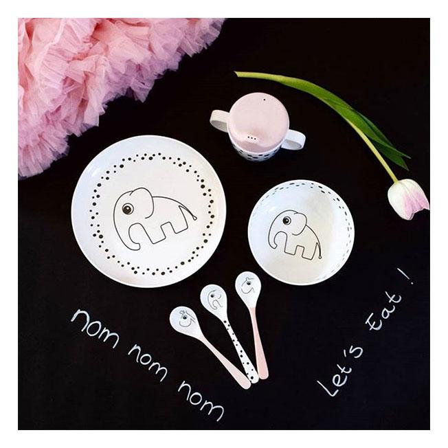 Done By Deer Happy Dots Yummy Bowl – Powder | Koop.co.nz