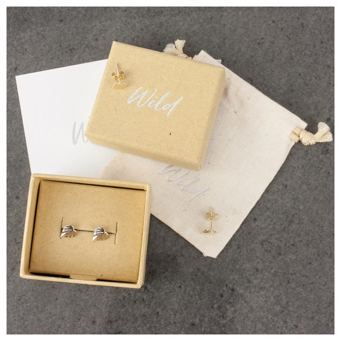 Wild Heart Space Studs - Gold (9ct) | Koop.co.nz