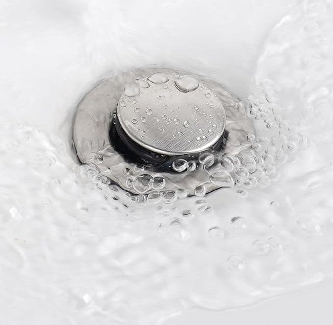 Heavy Duty Brushed Nickel Bathroom Popup Drain with Lift Rod