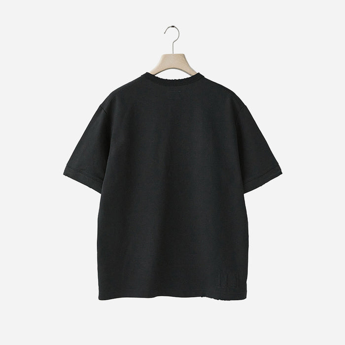 HENRY NECK T-SHIRT - BLACK
