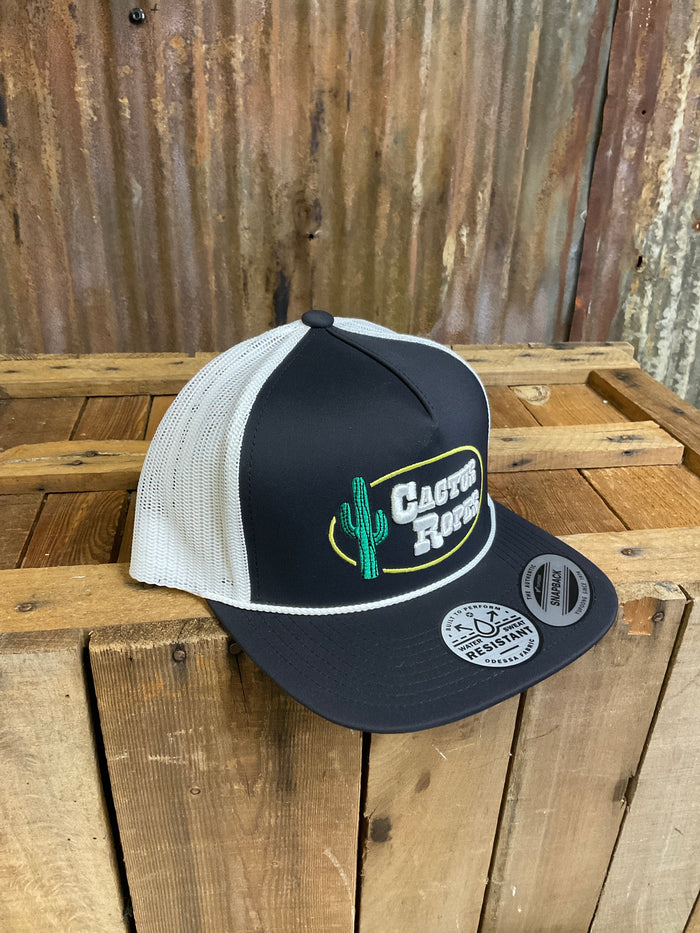 Hooey Cactus Ropes Black & White Hat