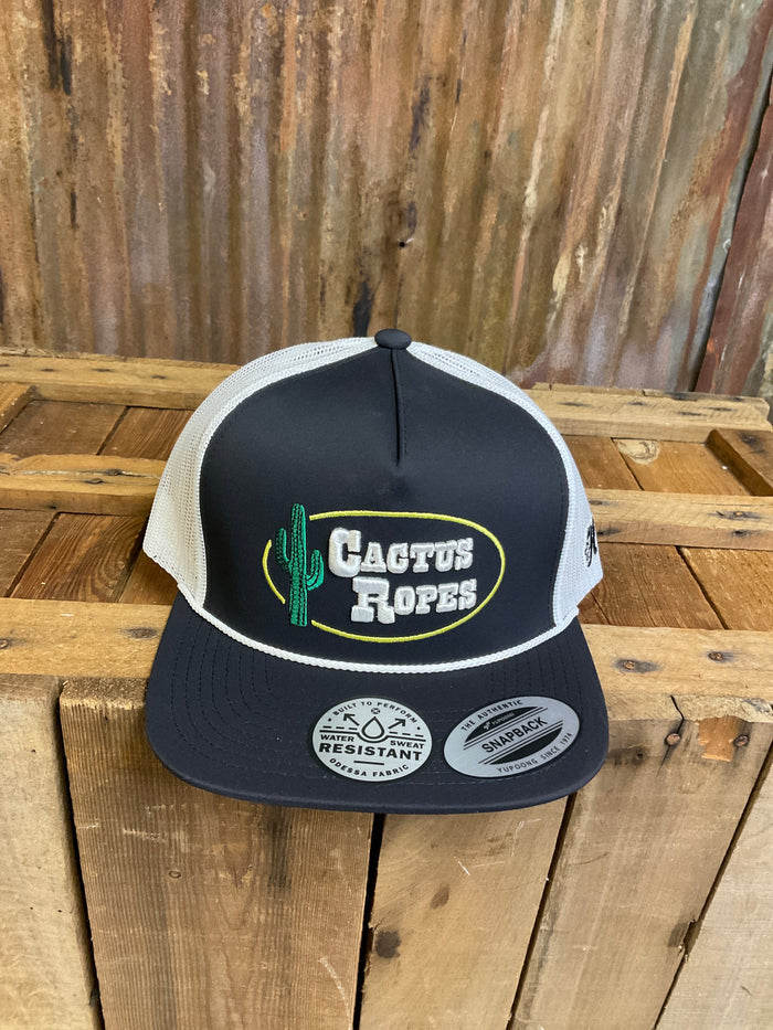 Hooey Cactus Ropes Black & White Hat