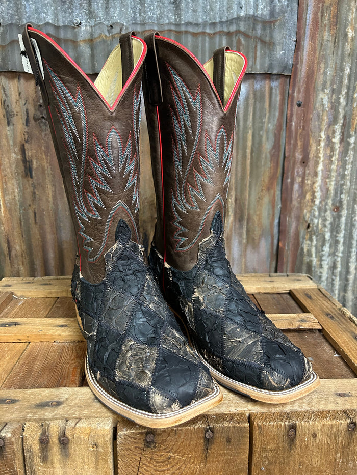 Horse Power Black Toasted Big Bass Western Boots