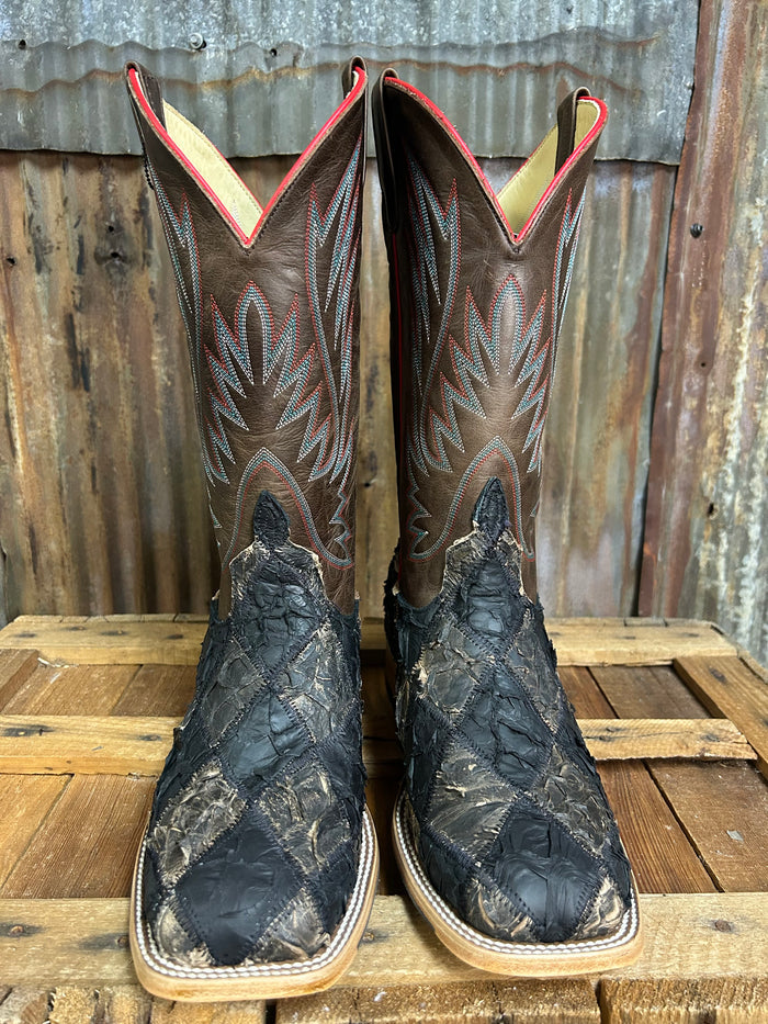 Horse Power Black Toasted Big Bass Western Boots