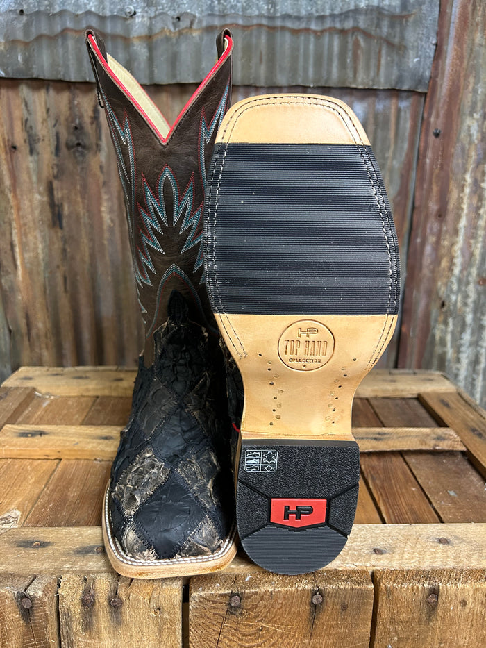 Horse Power Black Toasted Big Bass Western Boots